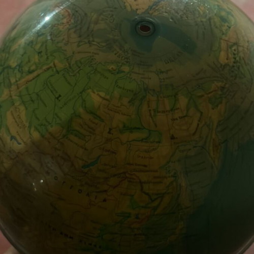 Collectible globe used without base, vintage era