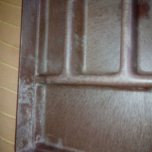 Biofal cutlery tray used, plastic wood imitation