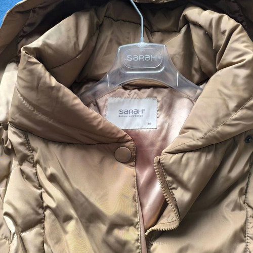 Sarah Lawrence down jacket like new, beige gold color, size S