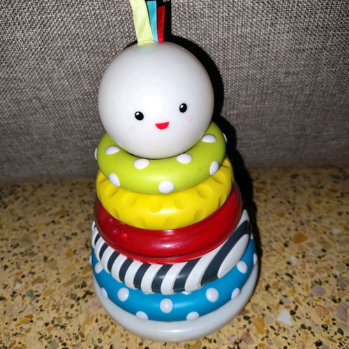 Little Senses stacking rings toy used, light-up baby toy