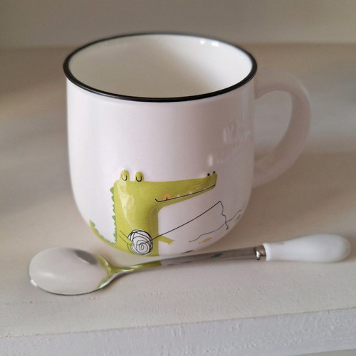 Children's mug 350 ml new with packaging and spoon