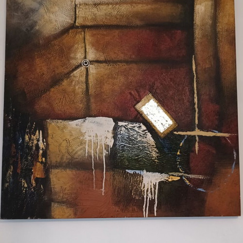 Abstract painting on canvas 100x100 cm like new