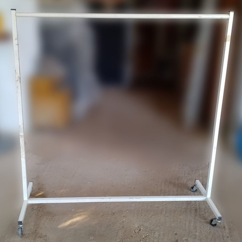 Large metal clothes stand used, wheeled and sturdy