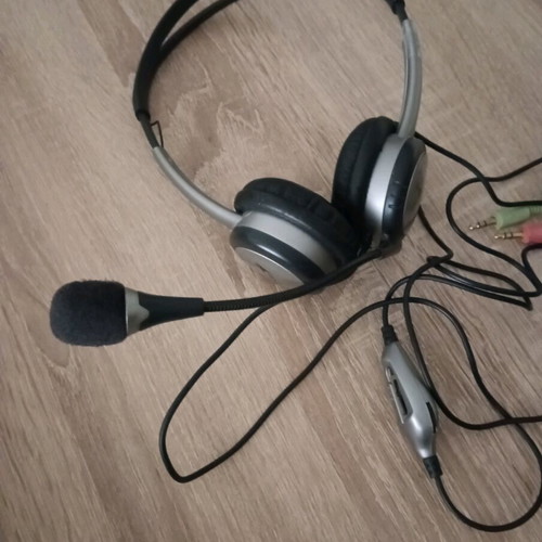 Genius wired headphones used with microphone