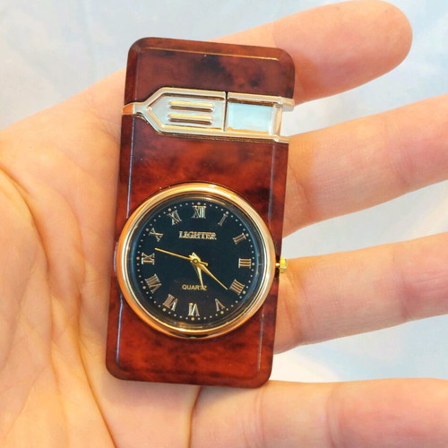 Gas Lighter with Clock New