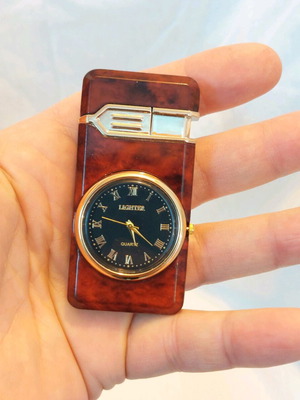 Gas Lighter with Clock New