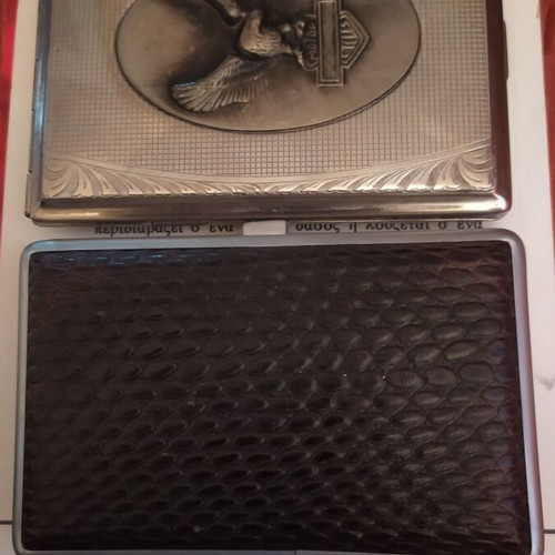 Cigarette cases like new, set of 2 pieces
