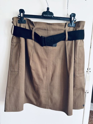 Scotch & Soda skirt with side pockets and elastic belt, beige