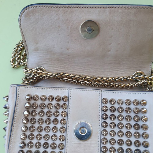 Christian Louboutin crossbody bag used, gray and beige