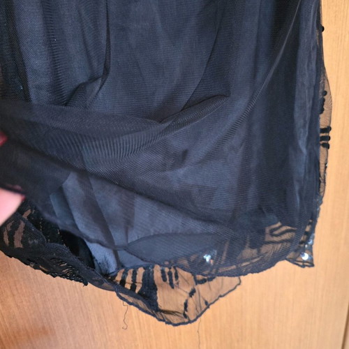 Bershka evening dress black with rhinestones sleeveless