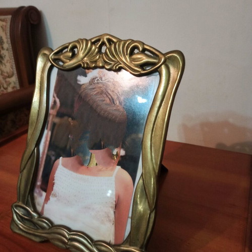 Bronze shabby chic frame gold antique like new