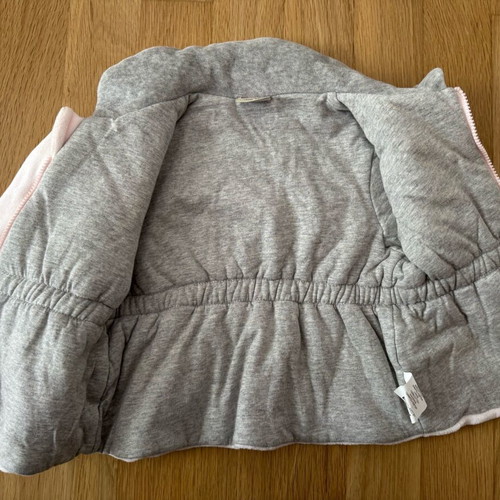 Matou France baby jacket 9-12 months like new, pink with grey details