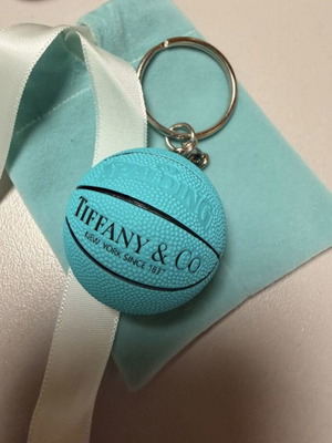Tiffany & Co. Mini Basketball Keychain new, turquoise
