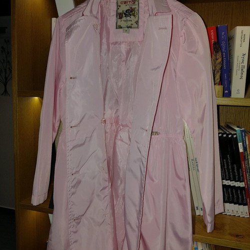Evita pink girls' trench coat new