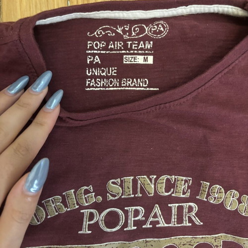 Pop Air Vintage Graphic Long Sleeve shirt size S like new, burgundy