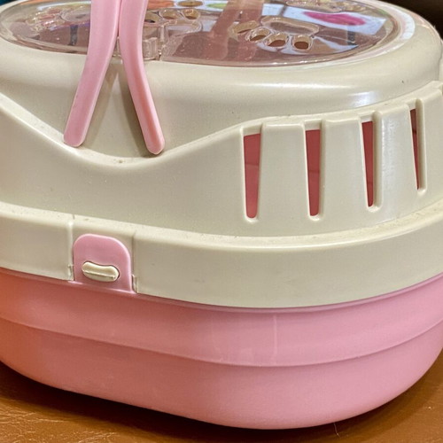 Pet Carrier box new, pink and beige, small pets
