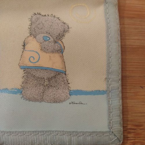 Me to You Tatty Teddy wallet like new, white-cream and turquoise