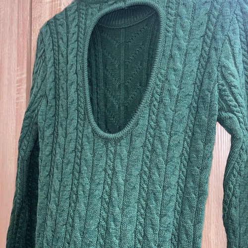 Toi&Moi knitted dress like new, dark green, below the knee