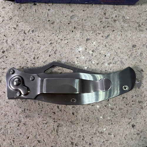 Voyager Folding Knife New with Compass and Belt Clip