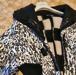 Leopard jacket with hood like new, size M