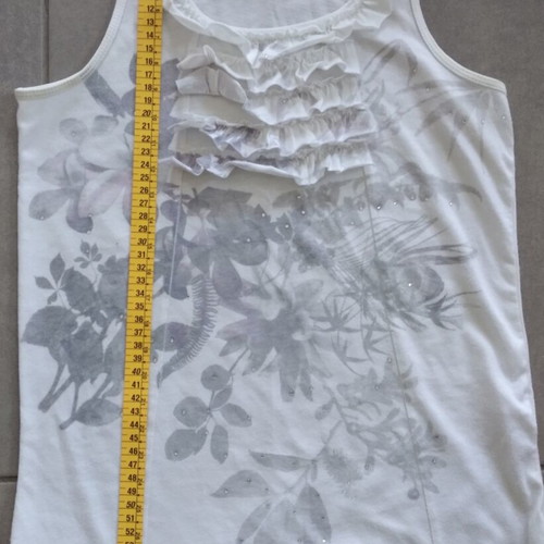 Zara Kids sleeveless blouse used for girl 13-14 years 164 cm white gray