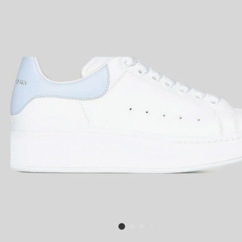 McQueen Athletic Shoes like new, white and turquoise leather, size 40