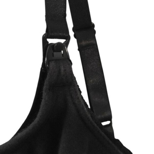 Tank top M used with built-in elastic bustier, black