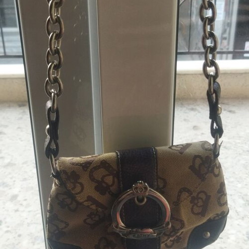Kathy Van Zeeland vintage crossbody bag, beige and brown