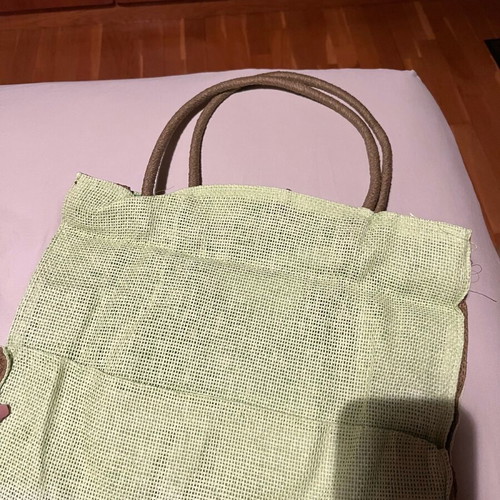 Beach bag new, pastel green shoulder
