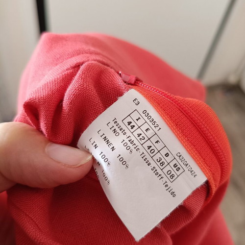 Shalar women's linen dress coral red like new
