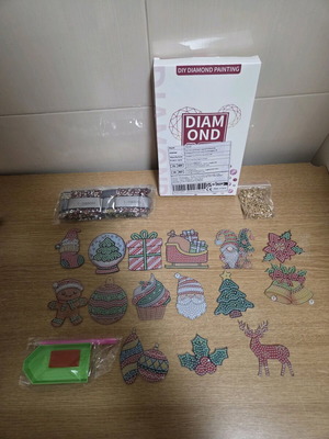 Комплект за диамантен гоблен "Направи си сам" с коледна тематика нов