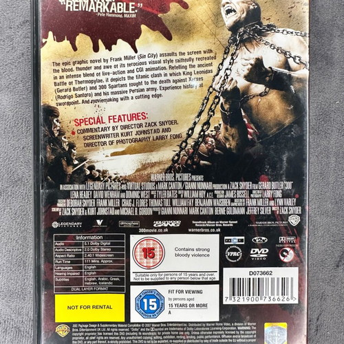 300 Spartans DVD like new, original Zack Snyder movie