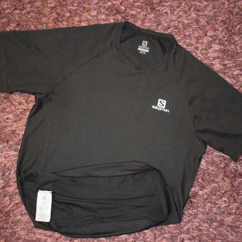 Salomon Cross Rebel SS Tee T-shirt Men Size S Like New Black