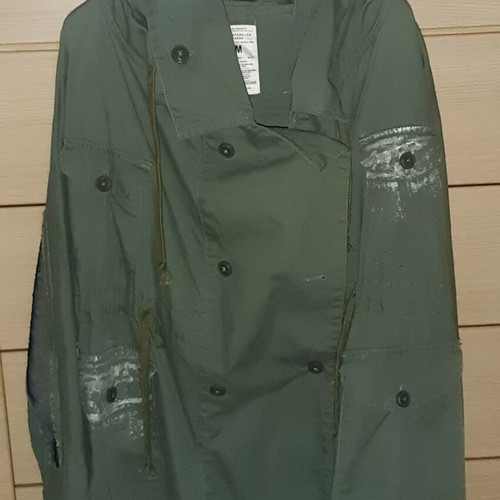 Jacket parka Zara Premium Collection new, khaki with silver details, large oversize