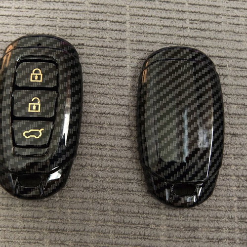 Car Key Fob Cover Carbon Silicone for Hyundai i30 i35 i40 Kona Azera Elantra Solaris new