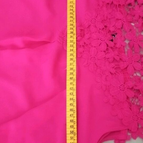 Shein women's top fuchsia like new with lace