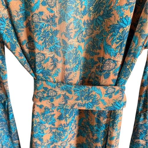 Kimono Vassia Kostara printed, like new, one size, blue and orange