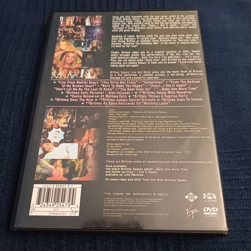 Britney Spears Live and More DVD καινούργιο, pop