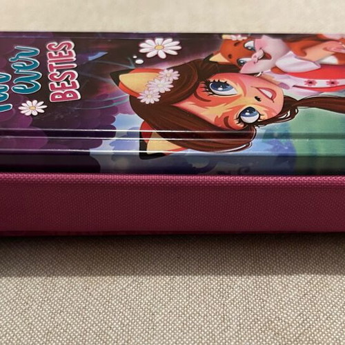 Mattel Enchantimals Metal School Pencil Case like new