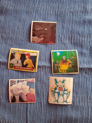 Teenage Mutant Ninja Turtles Stickers like new, set of 5 from Karouzel 1990