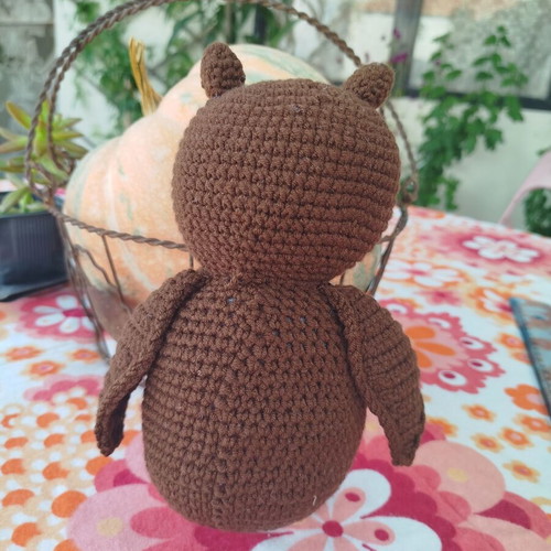 Handmade knitted owl new, acrylic wool