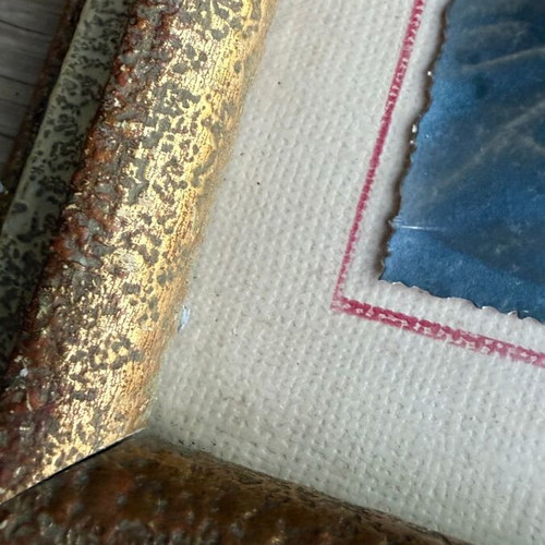 Set of 3 Vintage Photo Frames with Original Portrait Photographs