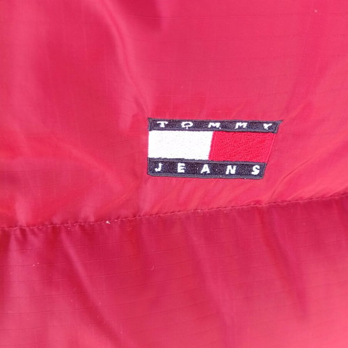 Tommy Jeans Alaska puffer men's size L like new, burgundy