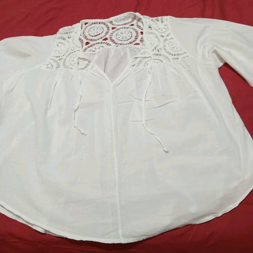 Women's blouse new, cotton, white