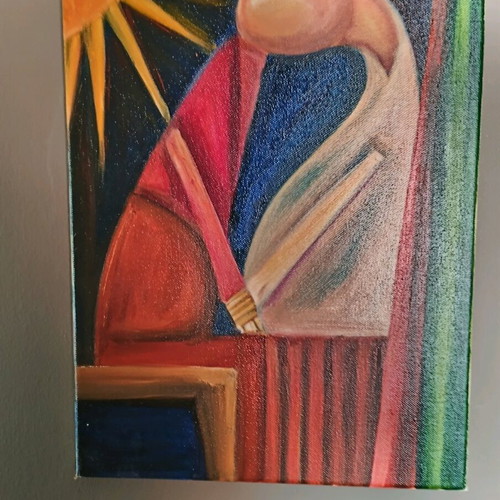 Oil painting on canvas like new, abstract art