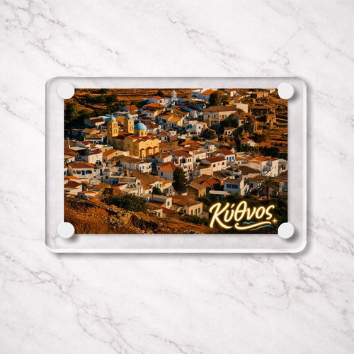 Acrylic fridge magnet 6x9cm – Kythnos, Greek Summer collection