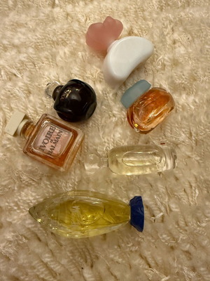 Set of branded mini perfumes like new, Dior, Estée Lauder, Balmain, Yves Rocher