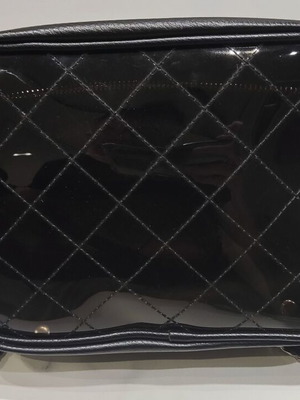 Zara crossbody bag used, black, semi-transparent