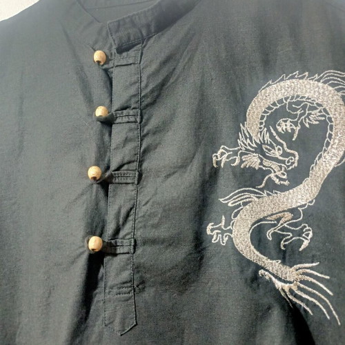 Sixth Sense shirt with embroidered dragon, XXL