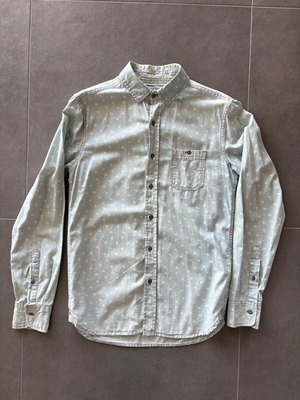 Πουκάμισο Pull & Bear γαλάζιο με palm print μέγεθος S σαν καινούργιο